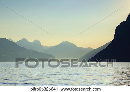 Lake Walen, Switzerland, Europe View Large Photo Image Stock Image - Lake Walen, Switzerland, Europe. Fotosearch