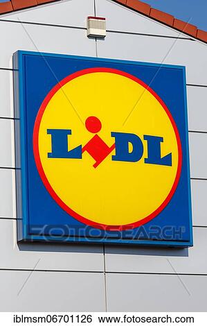 Stock Photograph - Lidl Logo Symbol Sign Supermarket Store Shop Discounter in Germany. Fotosearch