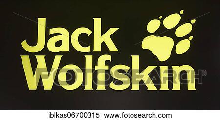 Logo Jack Wolfskin, brand for outdoor clothing and equipment, Düsseldorf, North Rhine-Westphalia, Germany, Europe View Large Photo Image Stock Photography - Logo Jack Wolfskin, brand for outdoor clothing and equipment, Düsseldorf, North Rhine-Westphalia, Germany, Europe. Fotosearch
