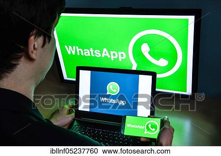 Logo WhatsApp View Large Photo Image Stock Image - Logo WhatsApp. Fotosearch