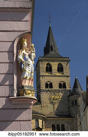 Madonna statue on house facade, Rheld-Pfalz, main market lMarienstatue, main market, statue,..., market in Trier, St. Peter's Cathedral, sculpture, cathedral, church, Trier Cathedral, St. Peter's Cathedral and Church of Our Lady, Germany, Europe View Large Photo Image Stock Image - Madonna statue on house facade, Rheld-Pfalz, main market lMarienstatue, main market, statue,..., market in Trier, St. Peter's Cathedral, sculpture, cathedral, church, Trier Cathedral, St. Peter's Cathedral and Church of Our Lady, Germany, Europe. Fotosearch