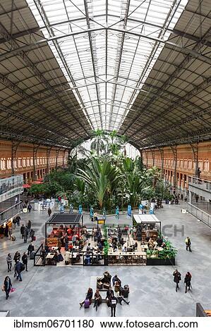 Madrid Atocha Renfe train station in Spain portrait, Madrid, Spain, Europe View Large Photo Image Stock Image - Madrid Atocha Renfe train station in Spain portrait, Madrid, Spain, Europe. Fotosearch