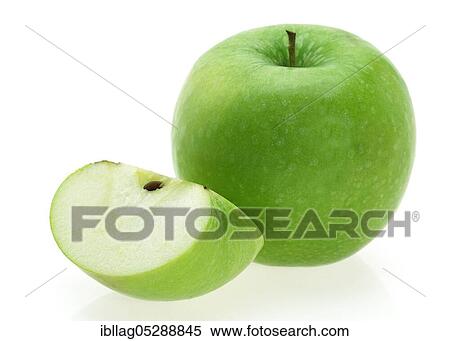 Stock Photography - Malus domestica, cultivated apple (Malus domestica), apple, apples, rose family, Granny Smith, free-standing apple. Fotosearch