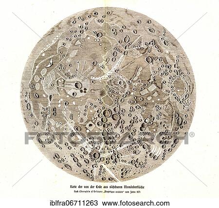 Map of the lunar surface visible from the earth, After Cherubin d'Orléans Dioptrique oculaire of 1671 View Large Photo Image Stock Image - Map of the lunar surface visible from the earth, After Cherubin d'Orléans Dioptrique oculaire of 1671. Fotosearch