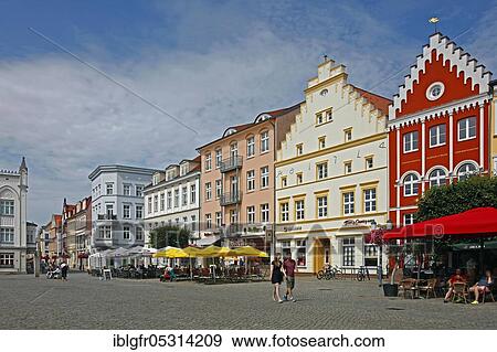Marketplace of Greifswald with Gothic, Renaissance and Baroque town houses, Mecklenburg-Vorpommern, Germany, Europe View Large Photo Image Stock Photo - Marketplace of Greifswald with Gothic, Renaissance and Baroque town houses, Mecklenburg-Vorpommern, Germany, Europe. Fotosearch
