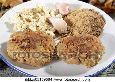 Meatball made of acorn flour and soya, English oak, summer oak (Quercus robur), plate View Large Photo Image Picture - Meatball made of acorn flour and soya, English oak, summer oak (Quercus robur), plate. Fotosearch