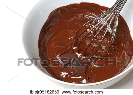 Melted dark chocolate, cake glaze, couverture, couverture, whisk View Large Photo Image Stock Photo - Melted dark chocolate, cake glaze, couverture, couverture, whisk. Fotosearch