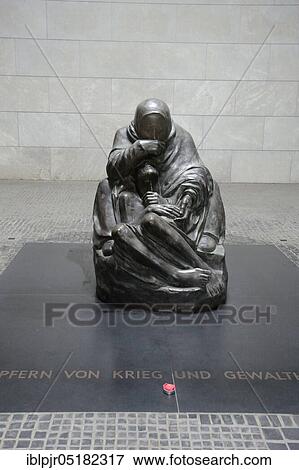 Stock Photo - Memorial sculpture Mother with dead son,..., by Käthe Kollwitz, Neue Wache, Berlin, Germany, Central Memorial of the Federal Republic of Germany for the Victims of War and Tyranny, Central Memorial of the Federal Republic of Germany, Europe. Fotosearch