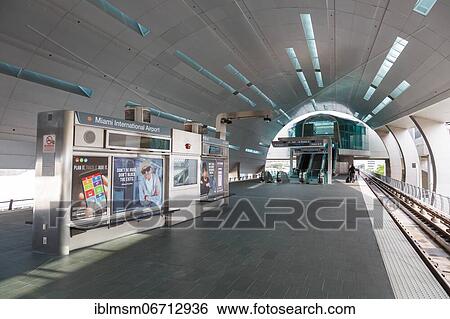 Metrorail Metro Station at Miami Airport, USA, North America View Large Photo Image Stock Photograph - Metrorail Metro Station at Miami Airport, USA, North America. Fotosearch