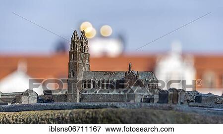 Model, Magdeburg Cathedral, Saxony-Anhalt, Germany, Europe View Large Photo Image Stock Photo - Model, Magdeburg Cathedral, Saxony-Anhalt, Germany, Europe. Fotosearch