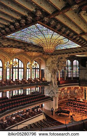 Modernisme, Palau de la Musica Catalana, Concert Hall, Barcelona, Catalonia, Spain, Europe View Large Photo Image Stock Photograph - Modernisme, Palau de la Musica Catalana, Concert Hall, Barcelona, Catalonia, Spain, Europe. Fotosearch