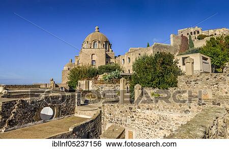 Monastery, Aragonese Castle, Castello Aragonese, Ischia Island, Italy, Europe View Large Photo Image Stock Photograph - Monastery, Aragonese Castle, Castello Aragonese, Ischia Island, Italy, Europe. Fotosearch