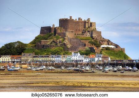 Mont Orgueil castle, Gorey, Jersey, United Kingdom, Europe View Large Photo Image Stock Photograph - Mont Orgueil castle, Gorey, Jersey, United Kingdom, Europe. Fotosearch