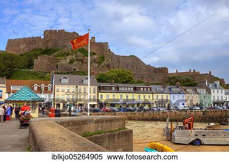 Mont Orgueil castle, Gorey, Jersey, United Kingdom, Europe View Large Photo Image Stock Photography - Mont Orgueil castle, Gorey, Jersey, United Kingdom, Europe. Fotosearch