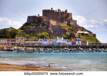 Stock Photography - Mont Orgueil castle, Gorey, Jersey, United Kingdom, Europe. Fotosearch