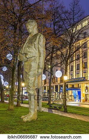 Monument, statue of Maximilian von Montgelas at night, Promenade Square, Munich, Upper Bavaria, Bavaria, Southern Germany View Large Photo Image Stock Photo - Monument, statue of Maximilian von Montgelas at night, Promenade Square, Munich, Upper Bavaria, Bavaria, Southern Germany. Fotosearch