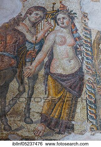 Mosaic, Dionysus Train, Centaur and Maenad, House of Aion, Archaeological Site, Archaeological Park, Paphos, Cyprus, Europe View Large Photo Image Stock Photograph - Mosaic, Dionysus Train, Centaur and Maenad, House of Aion, Archaeological Site, Archaeological Park, Paphos, Cyprus, Europe. Fotosearch
