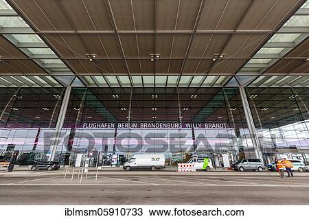 Stock Image - New Berlin Brandenburg BER Willy Brandt Airport Terminal 1, Berlin, Germany, Europe. Fotosearch