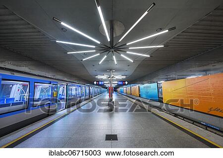New subway at Garching-Forschungszentrum subway station, Garching, Upper Bavaria, Bavaria, Germany, Europe View Large Photo Image Stock Image - New subway at Garching-Forschungszentrum subway station, Garching, Upper Bavaria, Bavaria, Germany, Europe. Fotosearch