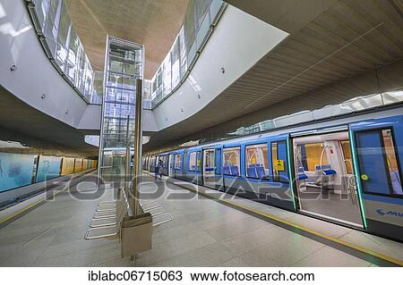 New subway at Garching-Forschungszentrum subway station, Garching, Upper Bavaria, Bavaria, Germany, Europe View Large Photo Image Stock Image - New subway at Garching-Forschungszentrum subway station, Garching, Upper Bavaria, Bavaria, Germany, Europe. Fotosearch