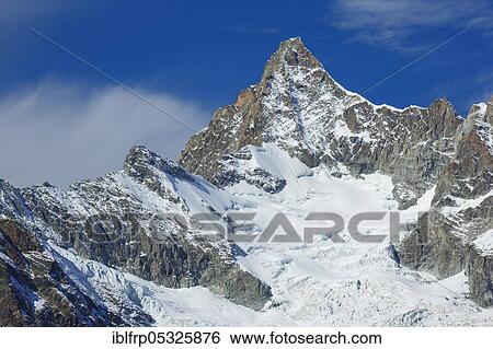 Stock Photograph - Obergabelhorn, Valais, Switzerland, Europe. Fotosearch