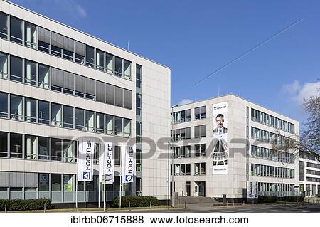 Stock Photo - Office park at the Gruga, corporate headquarters Hochtief AG, Essen, Ruhr area, North Rhine-Westphalia, Germany, Europe. Fotosearch