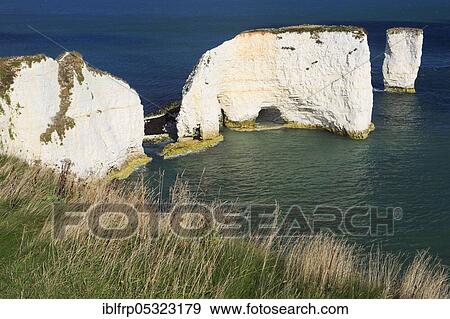 Old Harry Rocks, Swanage Bay, chalk cliff coast, Bournemouth, Jurassic Coast World Heritage Site, Dorset, England, United Kingdom, Europe View Large Photo Image Stock Photo - Old Harry Rocks, Swanage Bay, chalk cliff coast, Bournemouth, Jurassic Coast World Heritage Site, Dorset, England, United Kingdom, Europe. Fotosearch