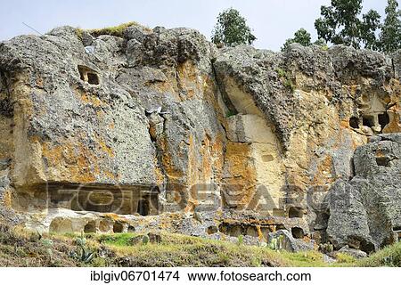 Otuzco window, Ventanillas de Otuzco, necropolis with pre-Inca burial niches, Cajamarca province, Peru, South America View Large Photo Image Picture - Otuzco window, Ventanillas de Otuzco, necropolis with pre-Inca burial niches, Cajamarca province, Peru, South America. Fotosearch
