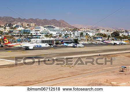 Stock Photo - Overview Eilat Airport, Israel, Asia. Fotosearch