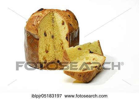 Stock Photo - Panettone, cake, Christmas cake, fruit cake. Fotosearch