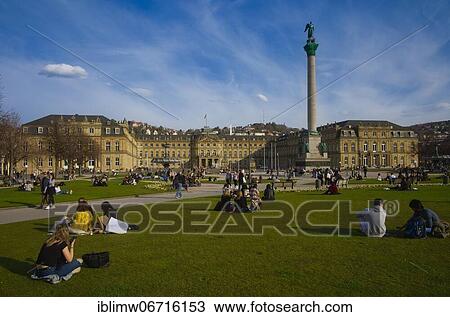 People enjoy spring despite pandemic, Schlossplatz, New Palace, Stuttgart, Baden-Württemberg, Germany, Europe View Large Photo Image Stock Image - People enjoy spring despite pandemic, Schlossplatz, New Palace, Stuttgart, Baden-Württemberg, Germany, Europe. Fotosearch