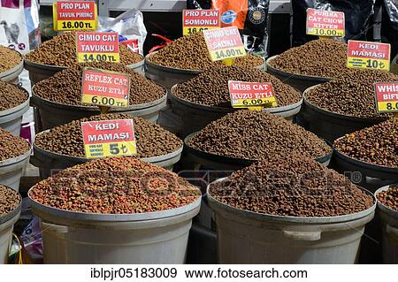 Stock Photo - Pet food, pet food, Grand Bazaar, Istanbul, Turkey, Asia. Fotosearch