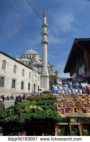 Plant market, at New Mosque, Yeni Cami, Istanbul, Turkey, Asia View Large Photo Image Stock Photo - Plant market, at New Mosque, Yeni Cami, Istanbul, Turkey, Asia. Fotosearch