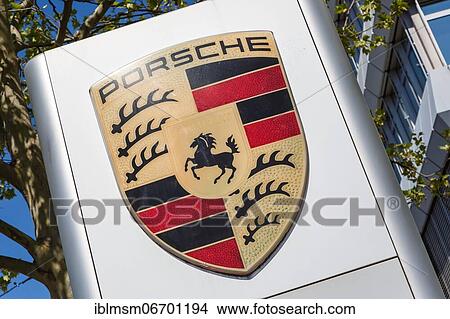 Porsche logo symbol sign headquarter headquarters in Stuttgart Zuffenhausen, Stuttgart, Germany, Europe View Large Photo Image Picture - Porsche logo symbol sign headquarter headquarters in Stuttgart Zuffenhausen, Stuttgart, Germany, Europe. Fotosearch
