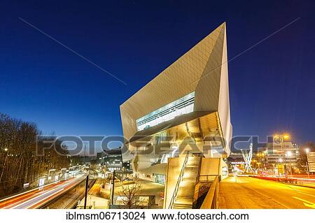 Picture - Porsche Museum Zuffenhausen modern architecture in Stuttgart, Germany, Europe. Fotosearch