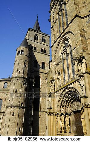 Stock Photograph - Portal of the Church of Our Dear Lady and St. Peter's Cathedral, Rhineland-Palatinate, Trier, Germany, Europe. Fotosearch