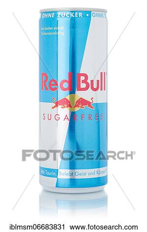 Red Bull Energy Drink sugarfree without sugar lemonade soft drink beverage in beverage can cutout against white background, Germany, Europe View Large Photo Image Stock Image - Red Bull Energy Drink sugarfree without sugar lemonade soft drink beverage in beverage can cutout against white background, Germany, Europe. Fotosearch