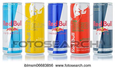 Red Bull Energy Drinks products lemonade soft drink drinks in a row can exempted isolated in Germany View Large Photo Image Stock Photograph - Red Bull Energy Drinks products lemonade soft drink drinks in a row can exempted isolated in Germany. Fotosearch