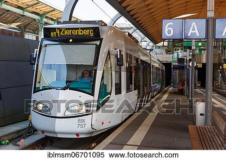 Stock Photography - RegioTram Kassel tramway tram local transport stop main station, Kassel, Germany, Europe. Fotosearch