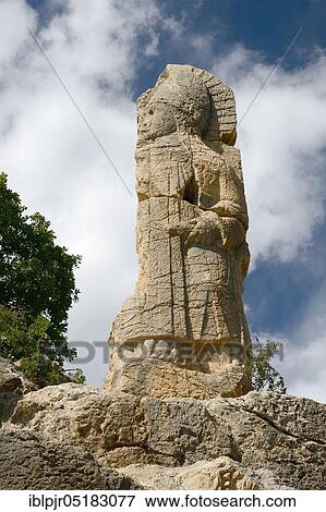 Stock Photo - Relief Apollon Mithras, Adiyaman Province, Kahta, 1st century B. C., Commagene, statue, Nemrud National Park, Nemrut, Turkey, Asia. Fotosearch