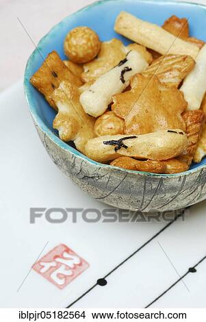 Rice crackers, Japanese snacks, crackers, rice crackers, rice crackers View Large Photo Image Picture - Rice crackers, Japanese snacks, crackers, rice crackers, rice crackers. Fotosearch