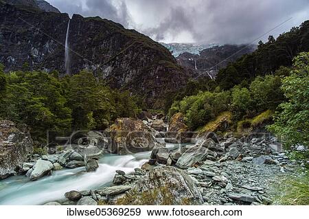 Rob Roy Glacier, Mount Aspiring National Park, Otago, New Zealand, Oceania View Large Photo Image Stock Photo - Rob Roy Glacier, Mount Aspiring National Park, Otago, New Zealand, Oceania. Fotosearch
