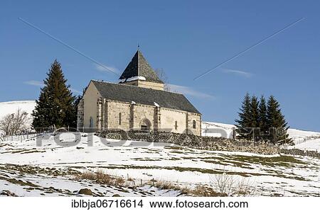 Romanesque church of Saint-Alyre-ès-Montagne, Cezallier plateau, Puy de Dome departemnt, Auvergne-Rhone-Alpes, France, Europe View Large Photo Image Picture - Romanesque church of Saint-Alyre-ès-Montagne, Cezallier plateau, Puy de Dome departemnt, Auvergne-Rhone-Alpes, France, Europe. Fotosearch