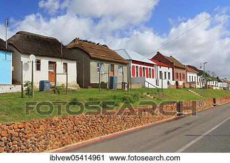 Row of houses, Elim, Overberg District, Western Cape, South Africa, Africa View Large Photo Image Stock Image - Row of houses, Elim, Overberg District, Western Cape, South Africa, Africa. Fotosearch