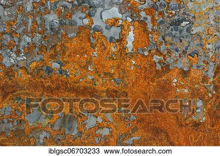Stock Image - Rust and paint spots. Fotosearch