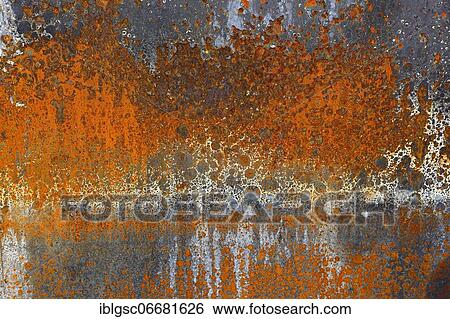 Stock Photograph - Rust and paint spots. Fotosearch