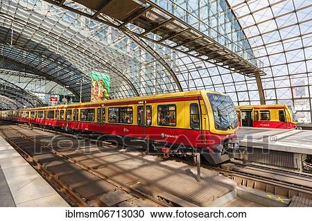 S-Bahn train S Bahn at central railway station Hbf station in Berlin, Germany, Europe View Large Photo Image Stock Image - S-Bahn train S Bahn at central railway station Hbf station in Berlin, Germany, Europe. Fotosearch
