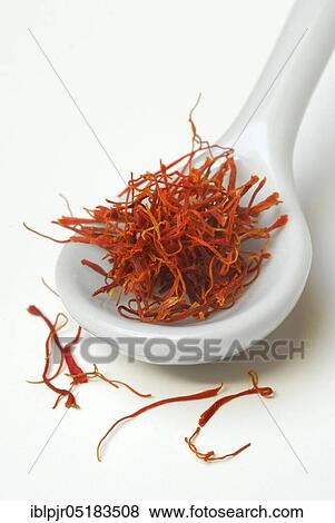 Stock Photo - Saffron (Crocus sativus), threads. Fotosearch