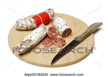 Salametti with knife on wooden board, sausages, salami View Large Photo Image Stock Photography - Salametti with knife on wooden board, sausages, salami. Fotosearch