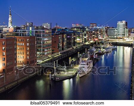 Sandtorhafen, Hamburg, Germany, Europe View Large Photo Image Stock Image - Sandtorhafen, Hamburg, Germany, Europe. Fotosearch